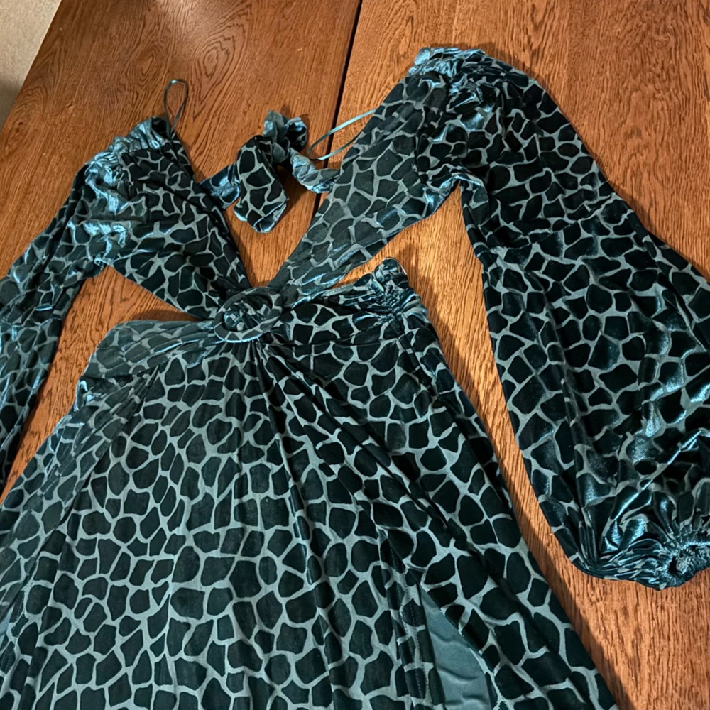 velvet dress with slit